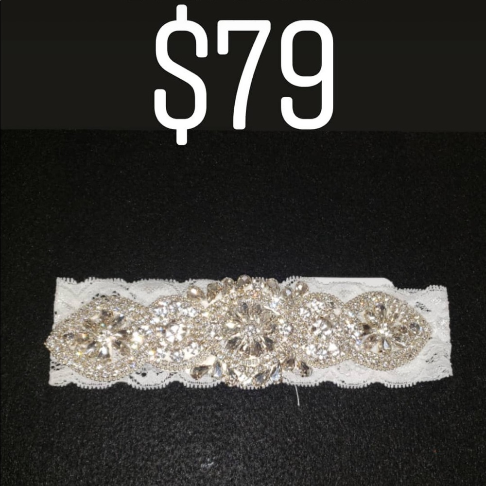 Garter belt with rhinestones